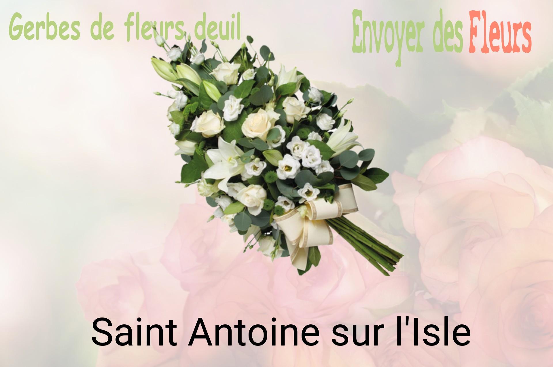Gerbe de fleurs de deuil livrée à Saint-Antoine-sur-l'Isle